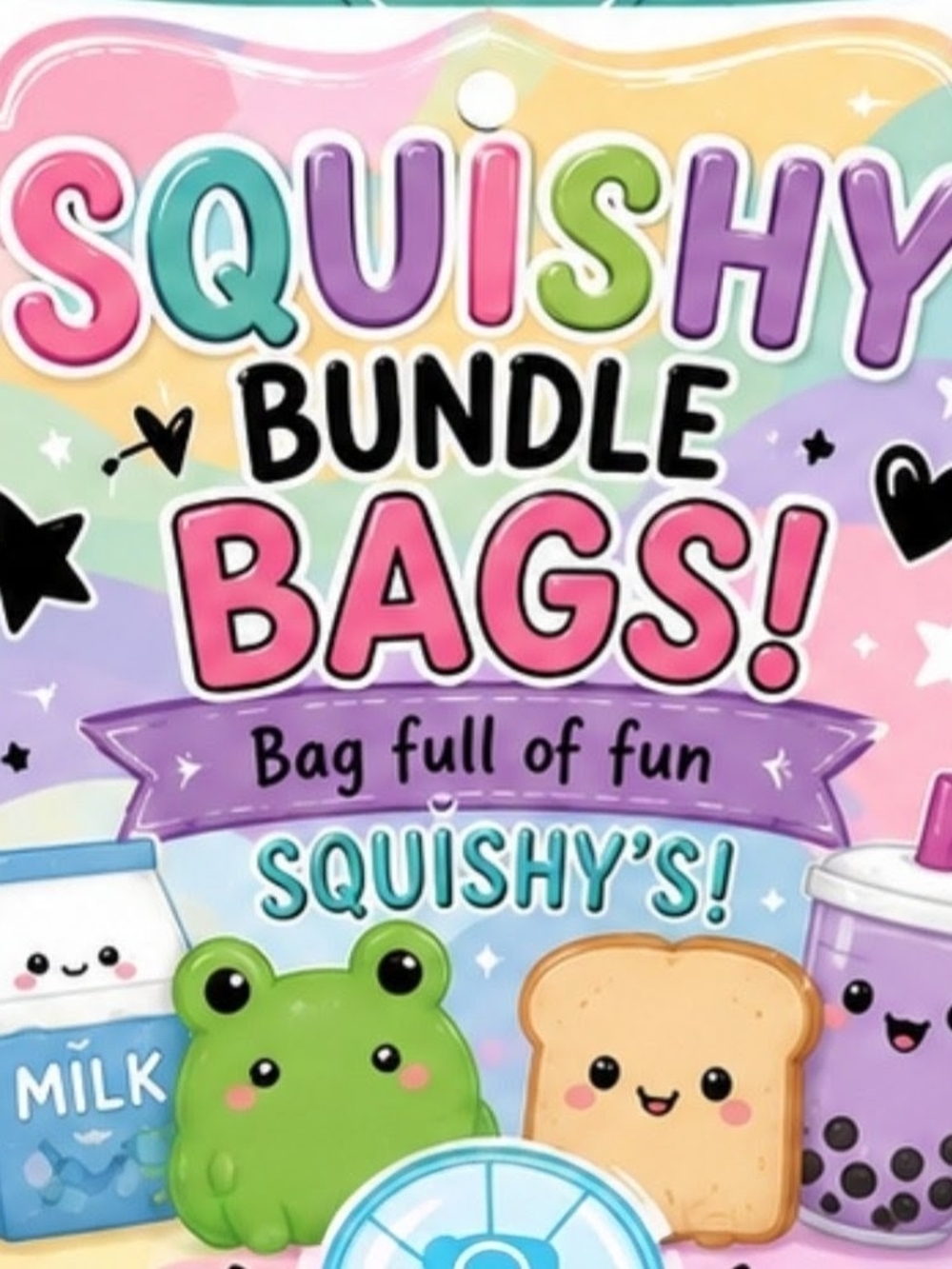 Squishy Bundle Bags - Colorful Pastel Party Packing